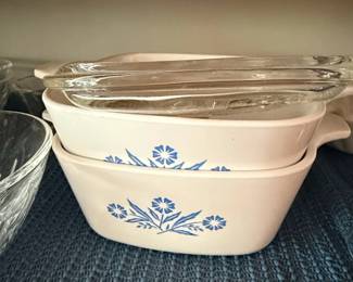 CorningWare Cornflower Pattern Casserole Dish with Lid