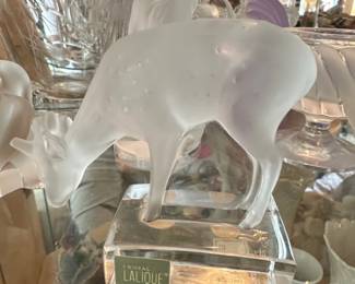 Lalique Chevreuil Fawn Crystal Figurine