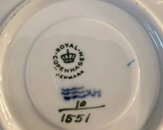 Royal Copenhagen Blue Flower Curved Dinner Plates and Teacups second image