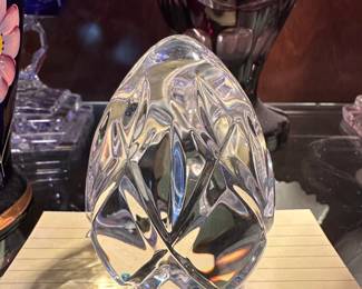 Cut Crystal Egg Paperweight