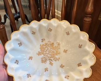 Limoges Footed Bowl with Gold Gilt second image