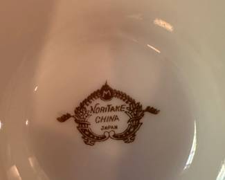 Noritake Blue Floral Vase with Gold Trim second image