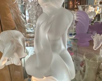 Lalique Leda and the Swan Crystal Figurine