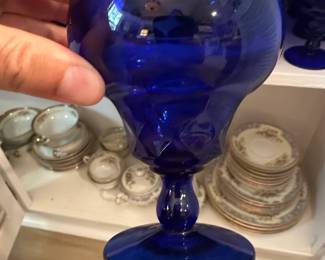 Libbey Gibraltar Cobalt Blue Glassware Set fourth image