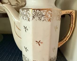 Sango Dover Hand Painted Porcelain Teapot and Ashtray Set third image