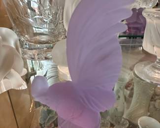 Lalique Frosted Glass Figurine  Coq Rooster