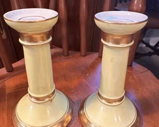 Limoges Porcelain Candlesticks