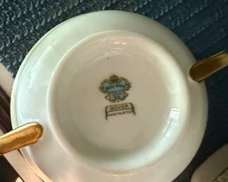 Sango Dover Hand Painted Porcelain Teapot and Ashtray Set second image