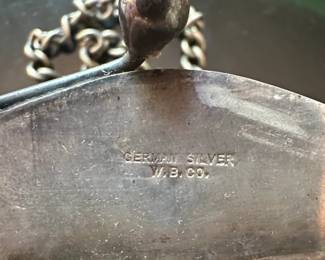 Antique W.B. Co. German Silver Mesh Coin Purse with Floral Engraving second image