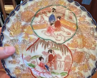 Vintage Kutani Ware Geisha Girl Plates second image