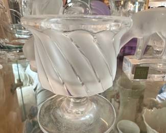 Lalique Nogent Frosted Crystal Vase