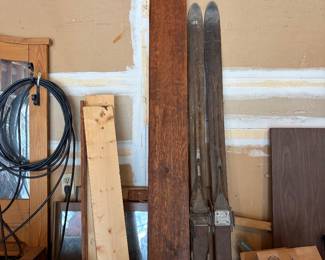 VINTAGE WOODEN SKIS