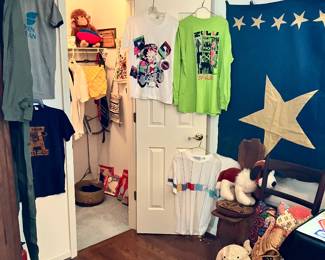 Closet full of vintage 70’s and 80’s t shirts