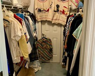 Third closet full of vintage clothes