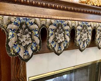 Antique beaded valance