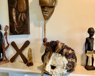 Copper Katanga cross $100 and Salampasu mask