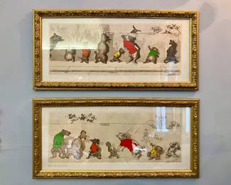 Boris O'Klein "Dirty Dogs" signed etchings