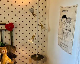 Stiffel atomic mid century modern tension pole lamp