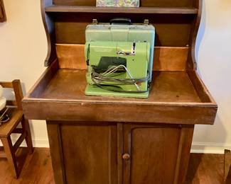 Copper basin dry sink 35” w, 24” d, 50” h
