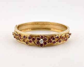 18k ruby and diamond bracelet