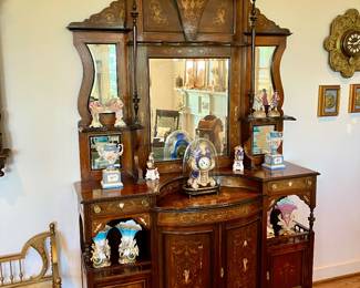 Edwardian inlaid rosewood chiffonier