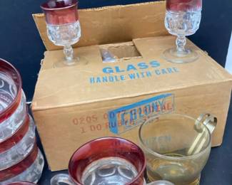 Lot Of Assorted Glass Ruby Red And Other