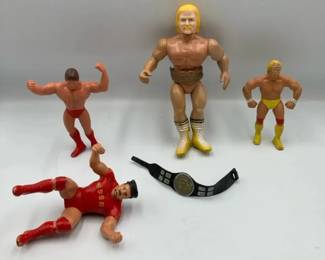 Vintage WWF Wrestling Superstars Hulk Hogan, Roddy Piper, Nikolai Volkoff