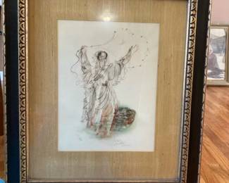 Reuven Rubin Framed Lithograph