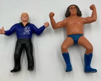 Vintage LJN WWE WWF Wrestling Superstars Bobby The Brain Heenan and Andre the Giant Figurine