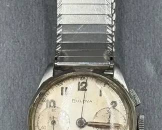 Vintage Bulova Mens Chronograph Watch