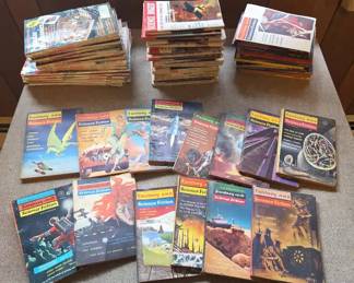 Collection Of Science Fiction, Fantasy, And Popular Mechanic Magazines