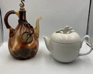 Vintage Glass Pitcher, Carbone Teapot