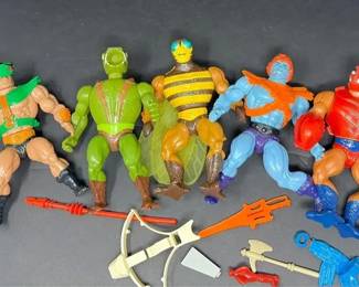 Vintage Masters of the Universe MOTU Figure Lot SyKlone BuzzOff Stratos Zodac