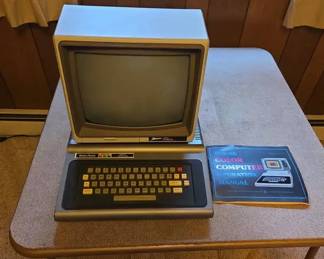 Vintage TRS80 Computer and Zenith data systems CRT Monitor