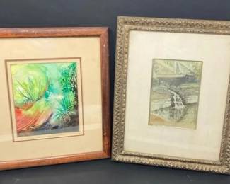 Hassam Two Framed Pieces