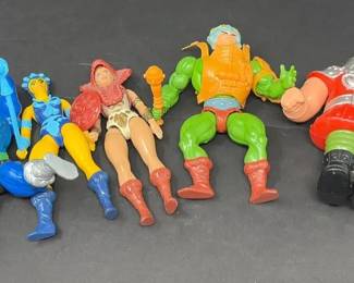 Vintage Masters of the Universe MOTU Action FigureS Mekaneck Ram Man Teela