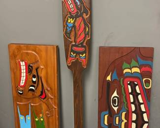 Referential First Nations Wood Carved Art