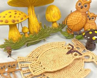 Groovy Owl And Mushroom Decor