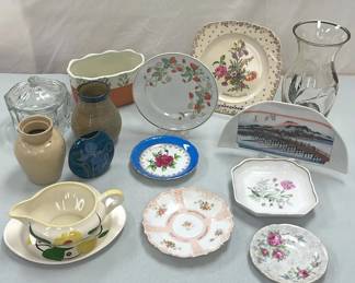 Sweet Floral Plates And Small Vases