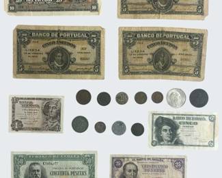 Portugal and Spain Notes and Coins