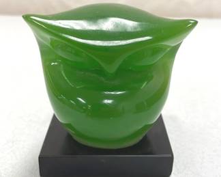 Wony Ltd Lucite Jade Green Owl