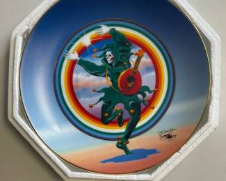 Grateful Dead collector plate Dancing Jester Stanley Mouse