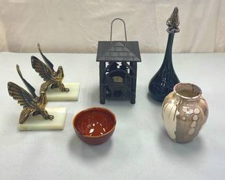 Eclectic Metal And Glass Decor