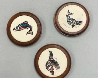 First Nations MCM Art Tiles In Frames