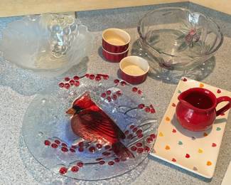Textural Glass Seasonal Serving Dishes