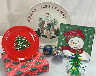 Small Handblown Glass Christmas Tree And More