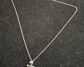 14K Gold Necklace with 14K Gold Cross Pendant