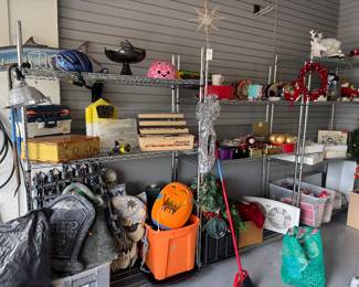 Large Collection of Holiday Decor and Ornaments