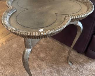 Iron Cloverleaf Cocktail Table (21"W x 21"D x 24"H)