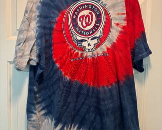 Liquid Blue Washington Nationals "Steal Your Base" Grateful Dead Tie-Dye T-shirt Size XXL 